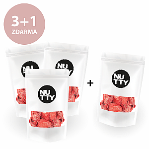 3 + 1 NUTTY JAHODY LYOFILIZOVANÉ (plátky) 20 g