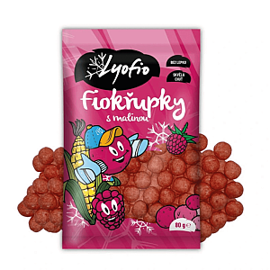 Lyofio Kukuřičné křupky Malina 80 g