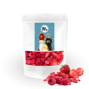 NUTTY Mikuláš Mix lyofilizovaného ovoce (jahody a maliny)