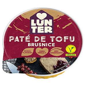 LUNTER Paté z tofu s brusinkami 75 g
