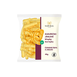 NATURAL Křupky jáhlové červená řepa a jablko - bez lepku 40 g