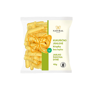 NATURAL Křupky jáhlové jablko, švestka a dýně 40 g
