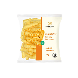 NATURAL Křupky kukuřičné jablko a mrkev bez lepku 40 g