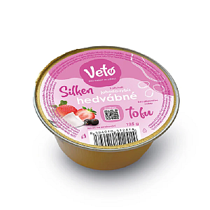 Veto Eco Tofu hedvábné s příchutí jahoda a rybíz 125 g