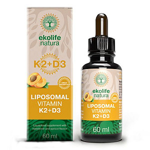 Ekolife Natura Liposomal Vitamin K2 + D3 (Lipozomální vitamín K2 + D3) 60 ml