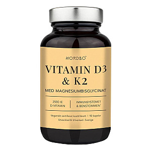 Nordbo Vitamin D3 2500IU a K2 50μg 90 kapslí