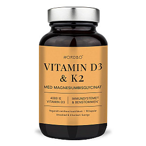 Nordbo Vitamin D3 4000IU a K2 100μg 90 kapslí