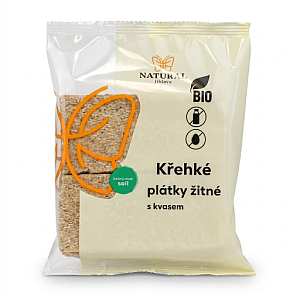 NATURAL Křehké plátky kváskové žitné BIO 75 g