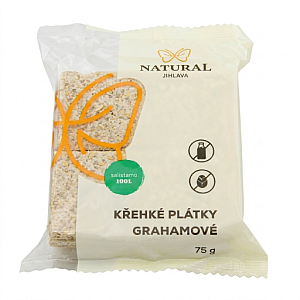 NATURAL Křehké plátky grahamové 75 g