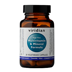 VIRIDIAN HIGH FIVE MULTIVITAMIN & MINERAL FORMULA 30 KAPSLÍ (vitamíny pro muže i ženy)