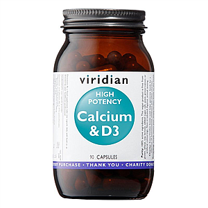 VIRIDIAN HIGH POTENCY CALCIUM & D3 90 KAPSLÍ (vápník a vitamín D3)