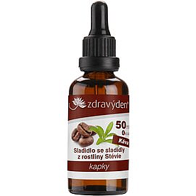 Zdravý den Stevia kapky KÁVA 50 ml